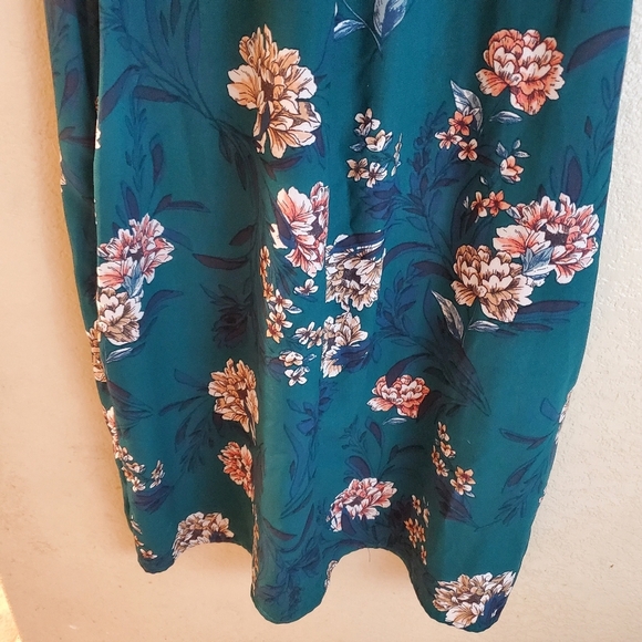 Xhilaration Green Sleeveless Floral Boho Dress XXL - Picture 3 of 6